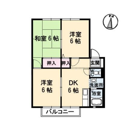 グリーンヒルズ泉川 D棟の物件間取画像